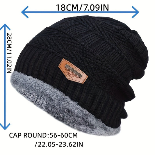 Winter Knitted Hat with Ear Protection for Outdoor Activities