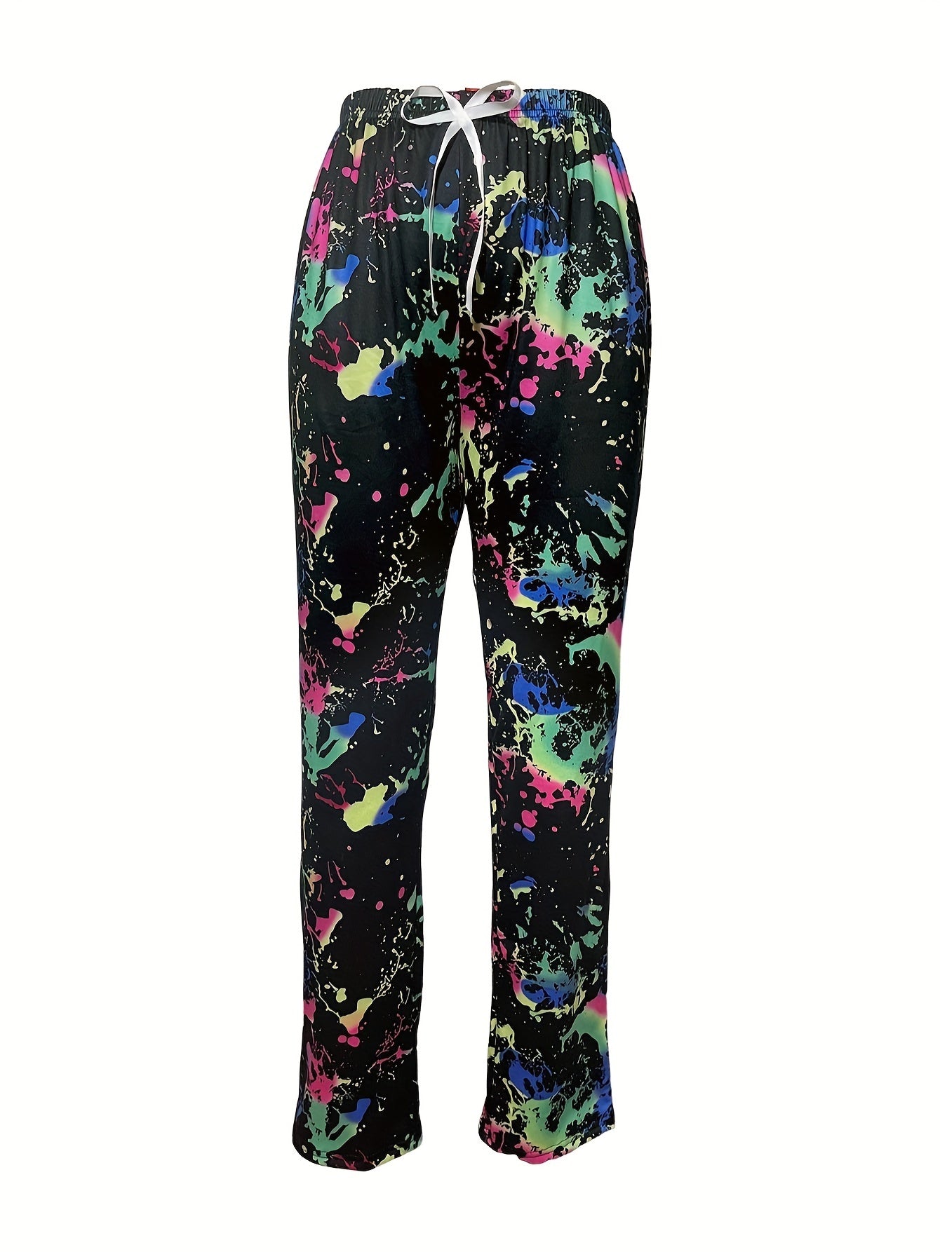 Tie Dye Print Sleep Bottoms Casual & Cozy Home Sleep Pants