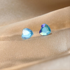 Heart Shaped Stud Earrings Set Multicolor Women Girls