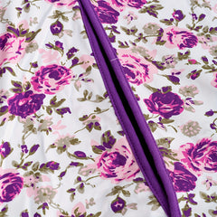 Girls Purple Floral Print Car Seat Sunshade Cover Canopy