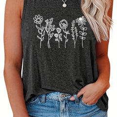  Floral Print Tank Top for Women