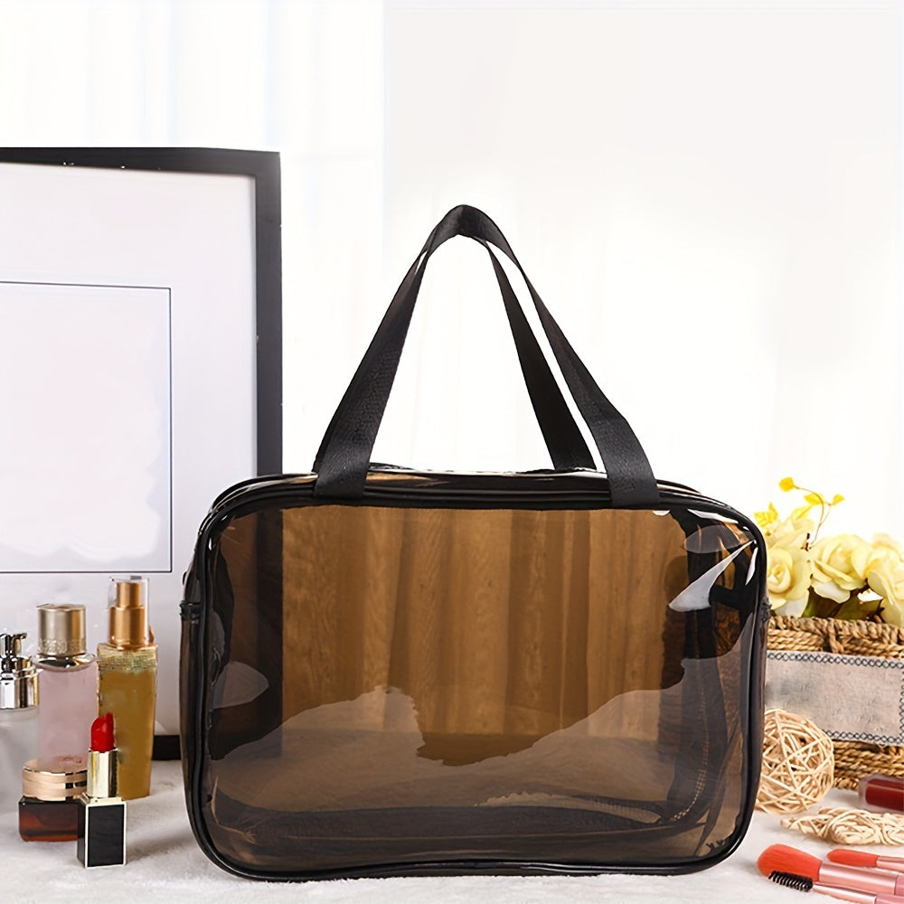 Double Layer Toiletry Bag Waterproof Travel Storage Bag PVC Makeup Bag