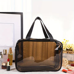 Double Layer Toiletry Bag Waterproof Travel Storage Bag PVC Makeup Bag