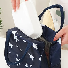 Cartoon Pattern Lunch Bag Insulated Zipper Handbag