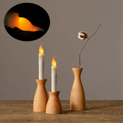 Christmas Candles 6pcs LED Long Pole Tapered Electronic Candle Wax