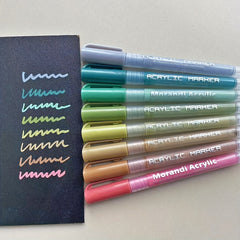 8pcs Acrylic Marker Paint Pen Set For DIY Crafts Glass Ceramic Surfaces