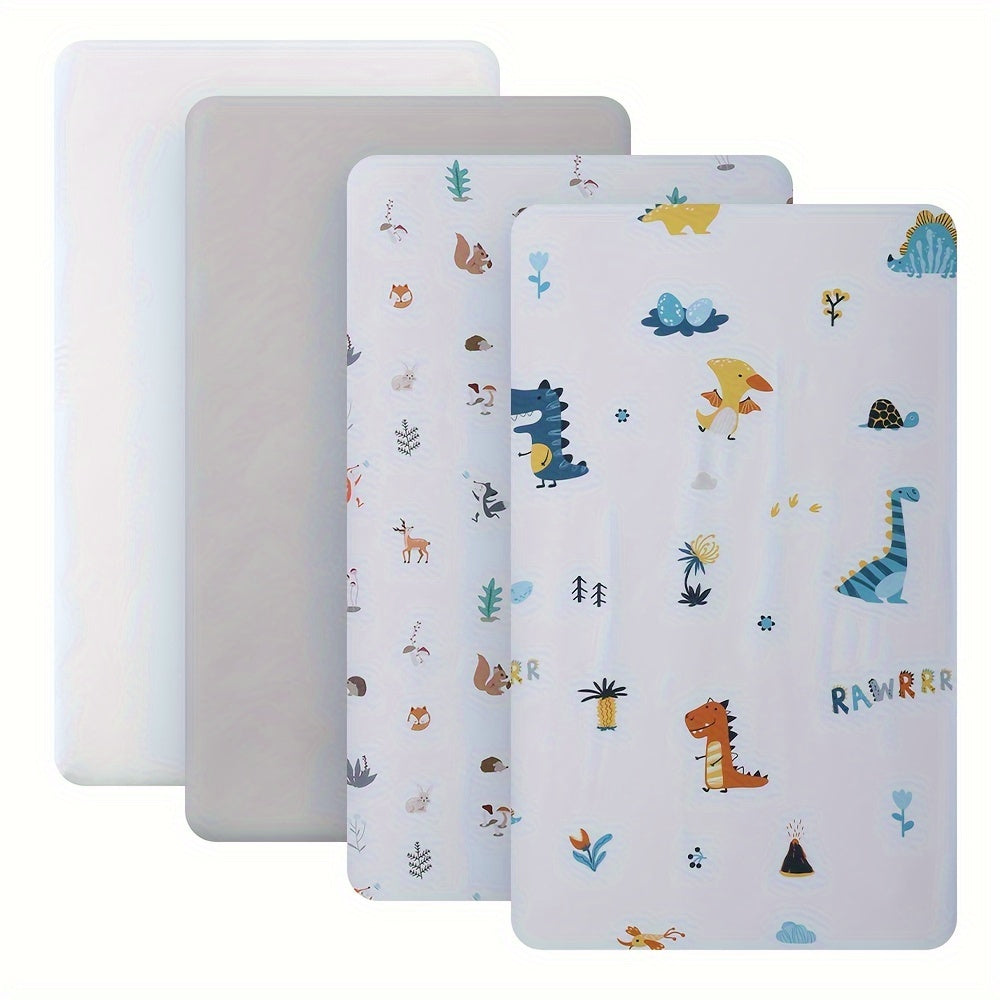 BEEWEED 4-Piece Microfiber Crib Sheets for Boys and Girls