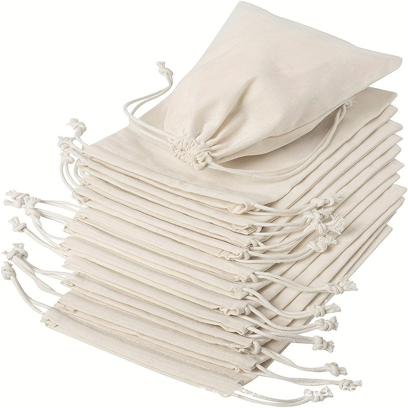 10pcs Drawstring Linen Bundle Pockets for Travel Storage Backpack Bags