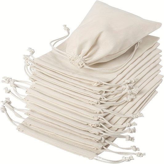 10pcs Drawstring Linen Bundle Pockets for Travel Storage Backpack Bags