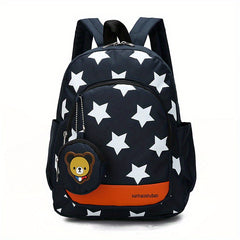 Children's Star Print Bear Backpack With Small Coin Purse