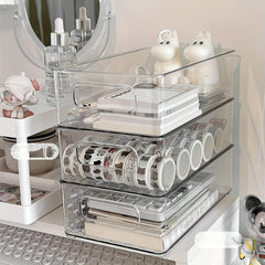 Acrylic Cosmetic Snack Storage Box Desktop Organizer