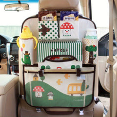 Cartoon Car Seat Back Storage Bag with Large Capacity