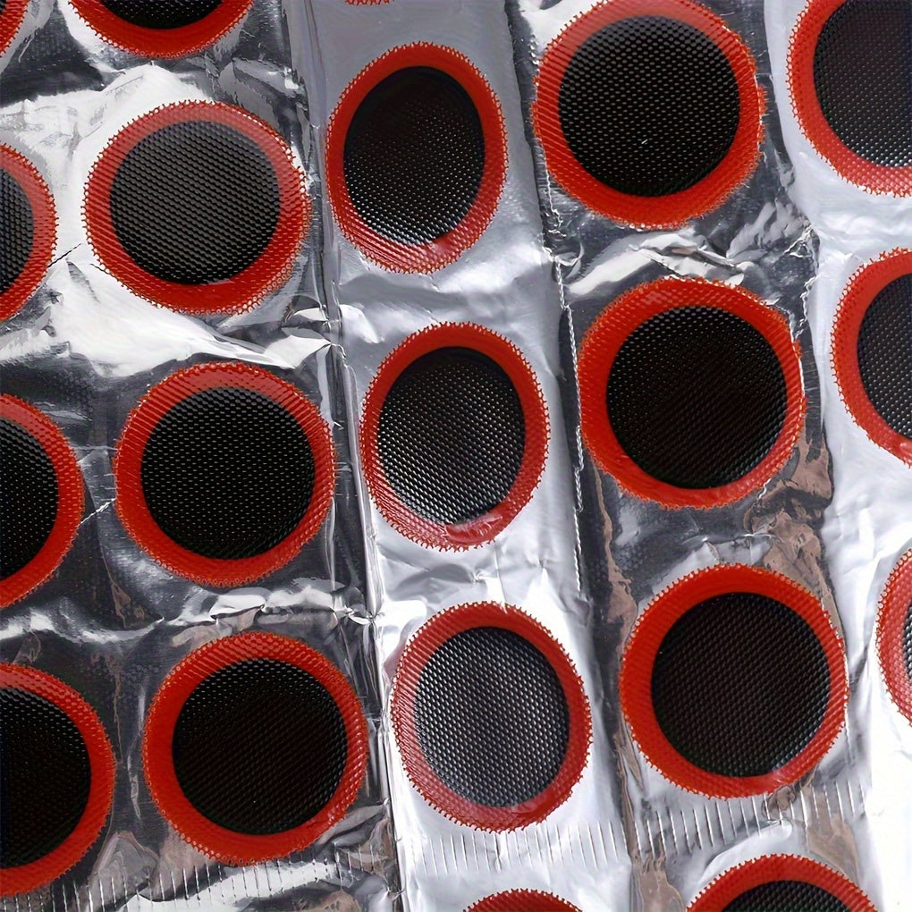 48pcs Circular Bike Tire Repair Films Inner Tube Cold Repair Cycling Access
