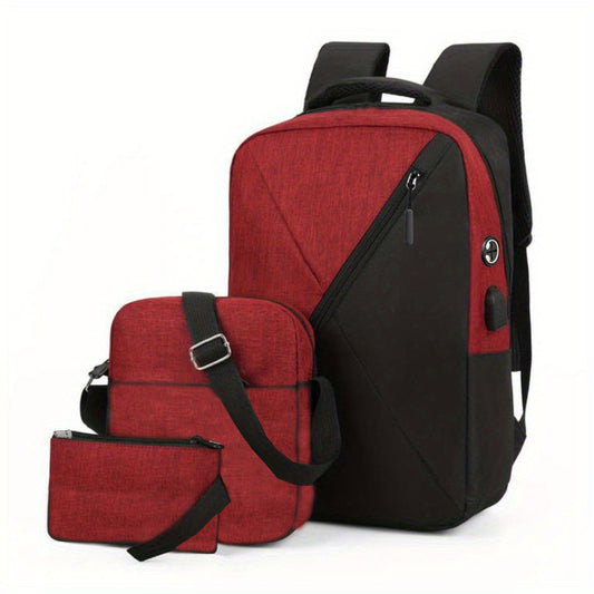 Men's Outdoor Sports Travel Backpack Set
