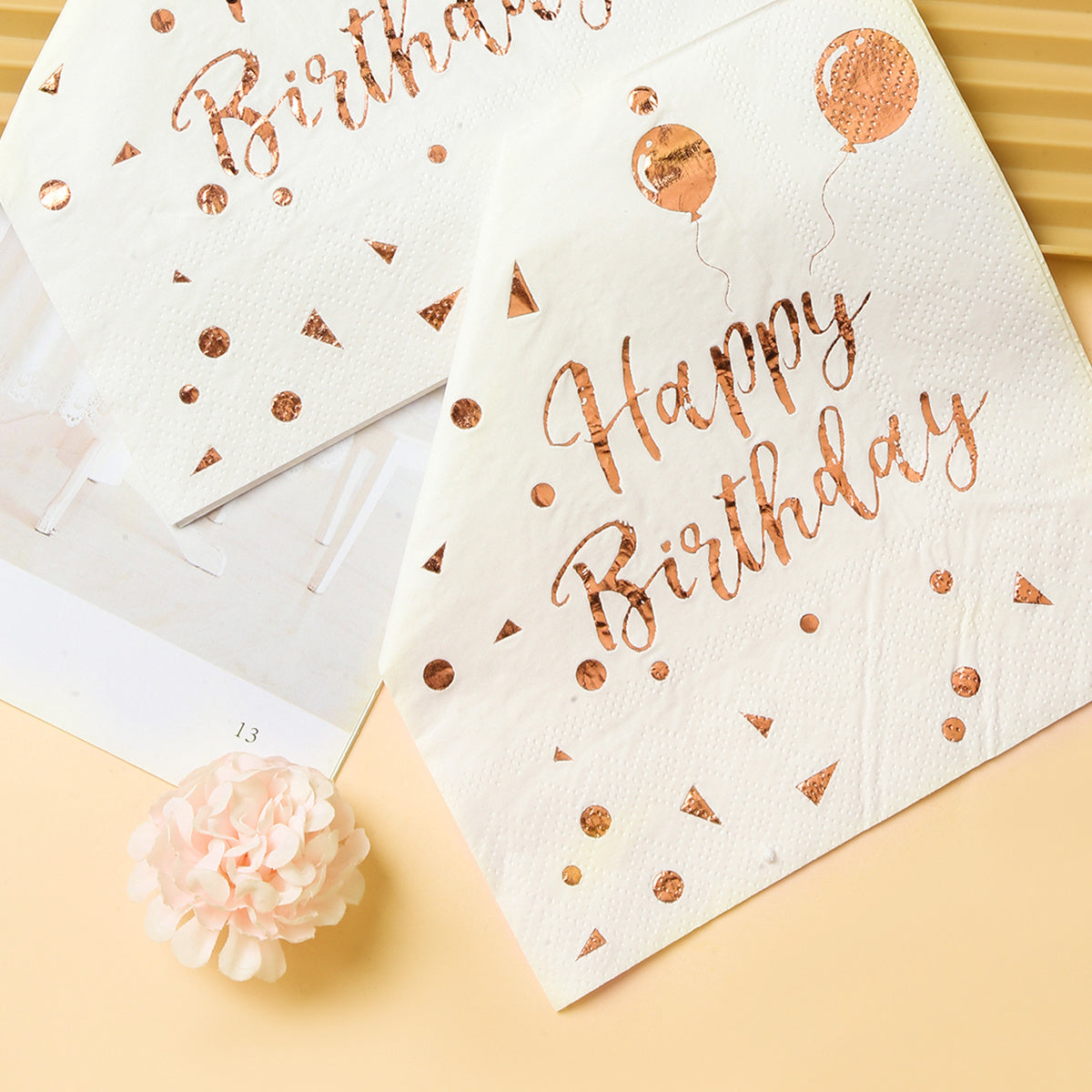 Bronzing Balloon Birthday Party Disposable Napkin