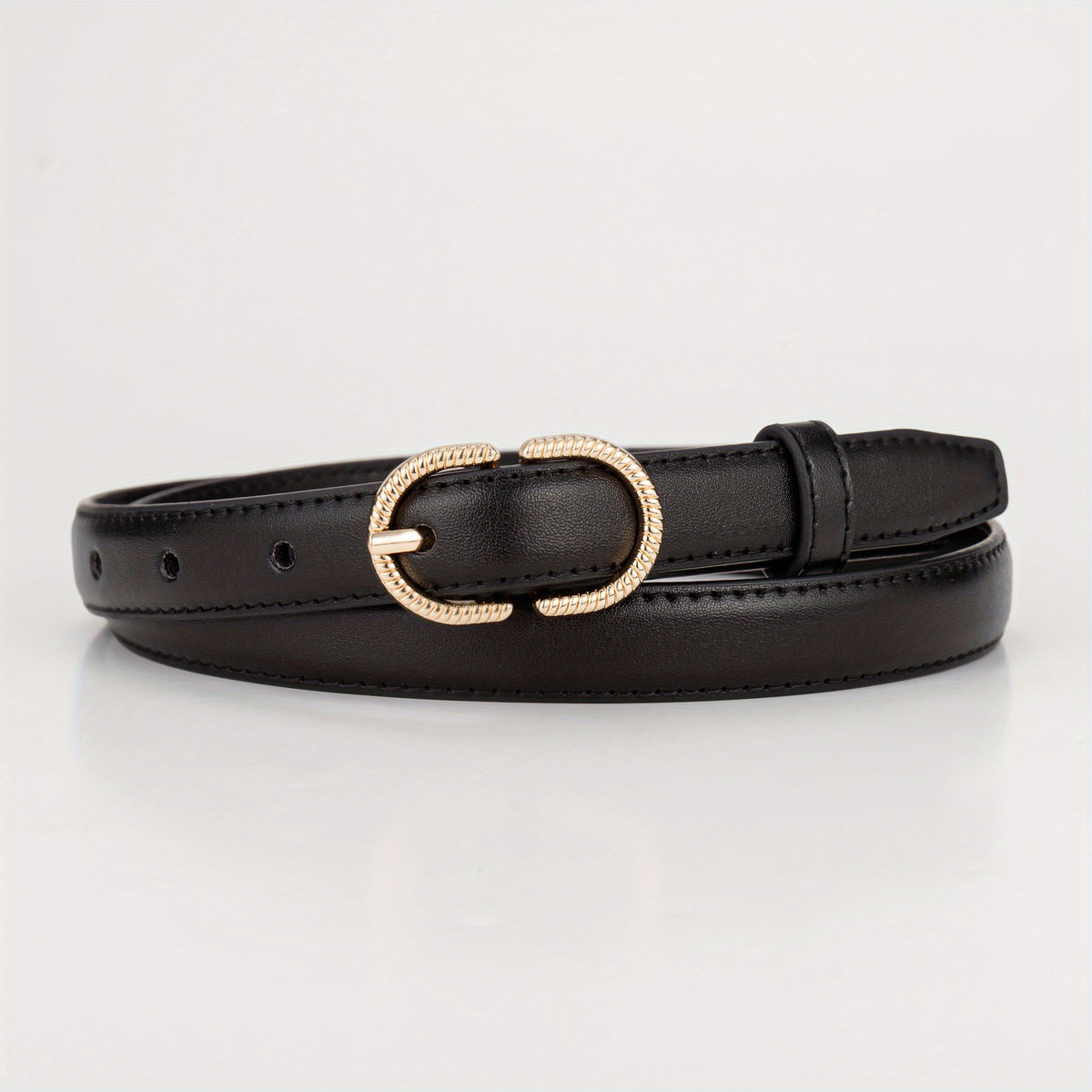 Girls Boys Oval Buckle Belt Fashion Accessory for Jeans Pants