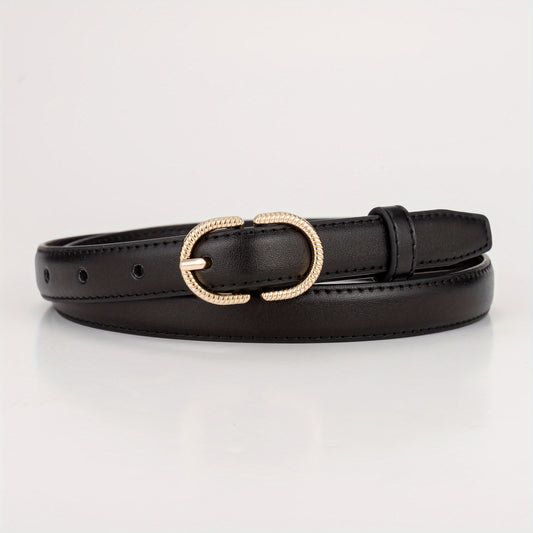 Girls Boys Oval Buckle Belt Fashion Accessory for Jeans Pants