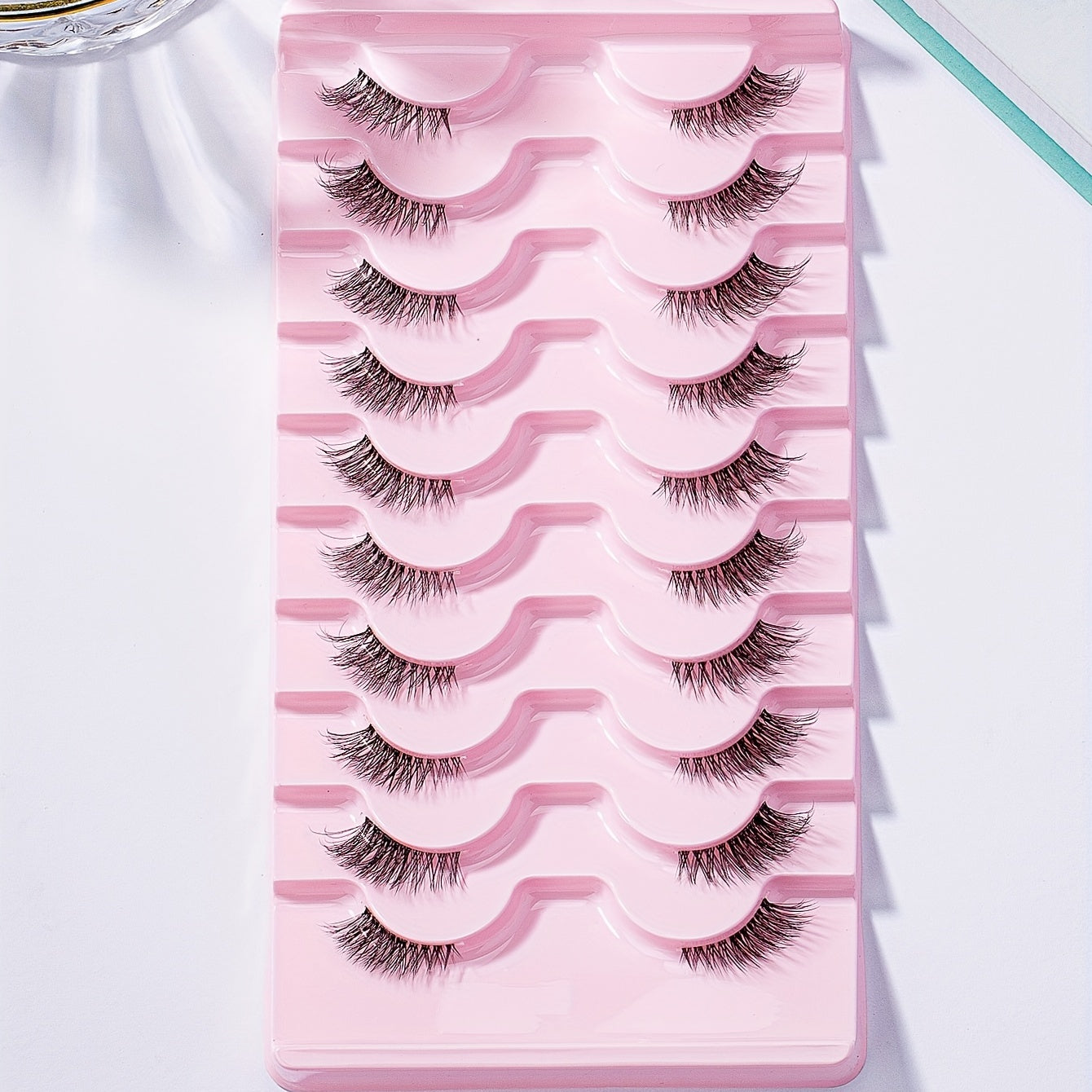 10 Pairs Natural Fluffy Faux Mink Lashes for False Eyelashes Extension