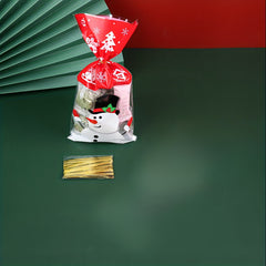 50Pcs Christmas Gift Bags Holiday Decorations Candy Packaging Bags