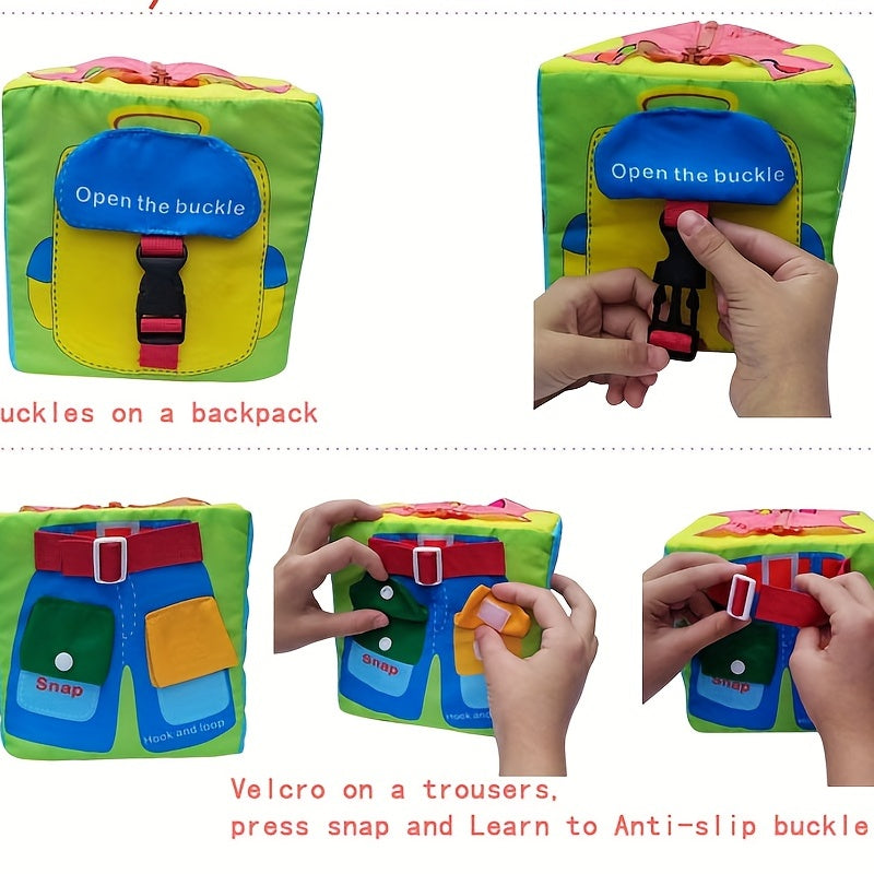 Baby Activity Cube Soft Toy - 6 Puzzle Cube Toys Fine Cloth Gift