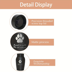 Memorials Stainless Steel Pet Urns - Suitable Size Urns For Pet Ashes