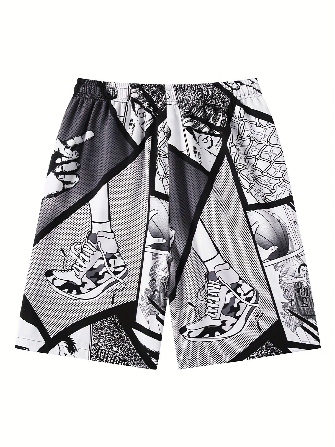 Men's Graphic Sport Shorts Quick Dry & Stretchy for Fitness Gym