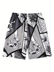 Men's Graphic Sport Shorts Quick Dry & Stretchy for Fitness Gym