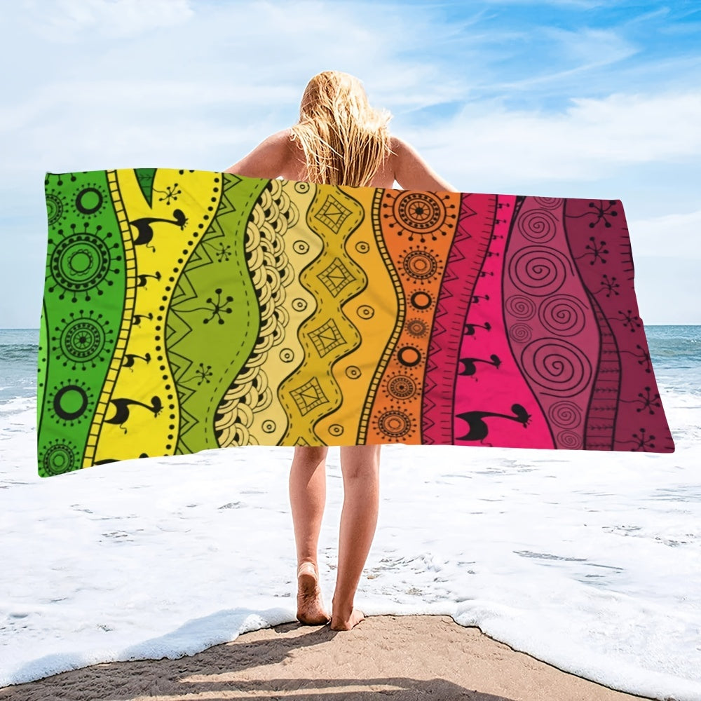 Fast Drying Double Sided Fleece Beach Towel for Water Sports