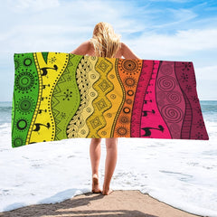 Fast Drying Double Sided Fleece Beach Towel for Water Sports