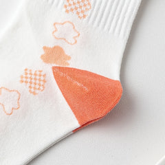 3 Pairs Floral Print Socks Comfy & Crew Socks Women's