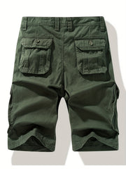 Men's Cotton Drawstring Shorts With Button Pockets for Summer