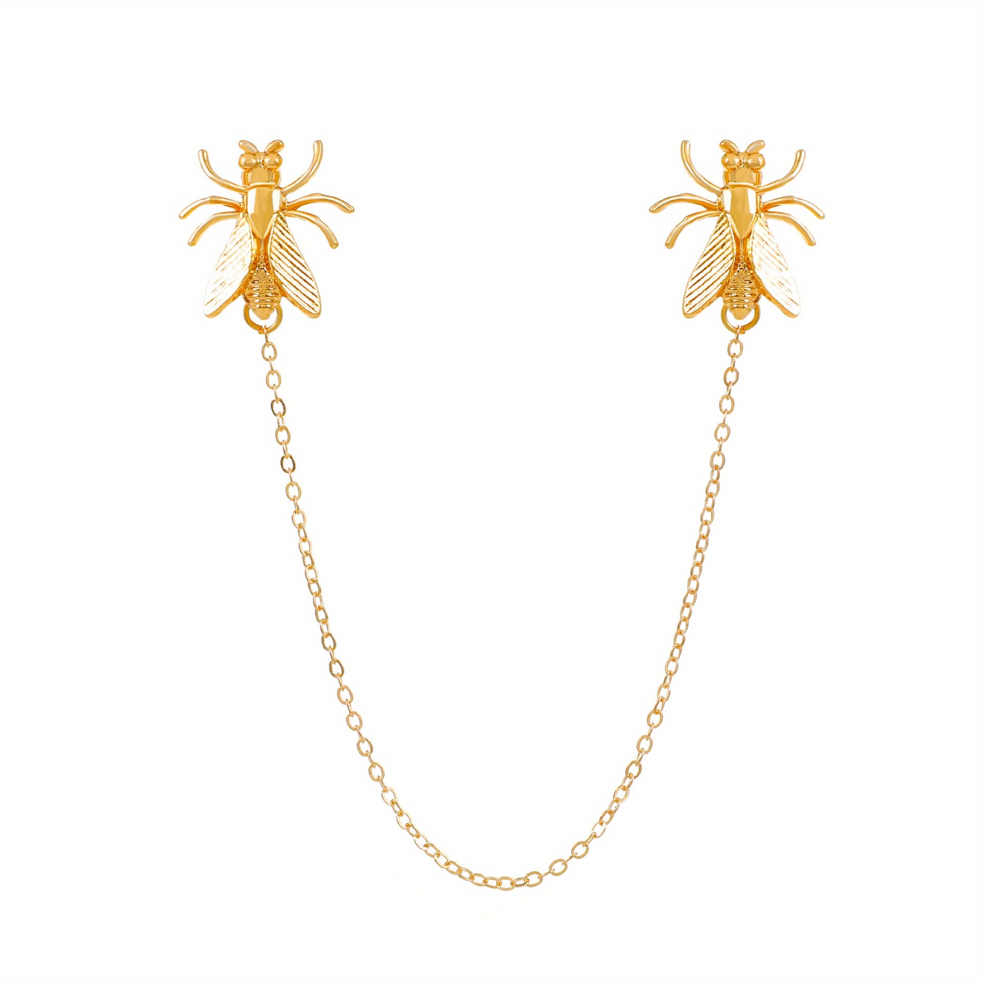 Music Note Snowflake Tassel Chain Brooch Insect Bee Cicada Beetle Tassel Chain