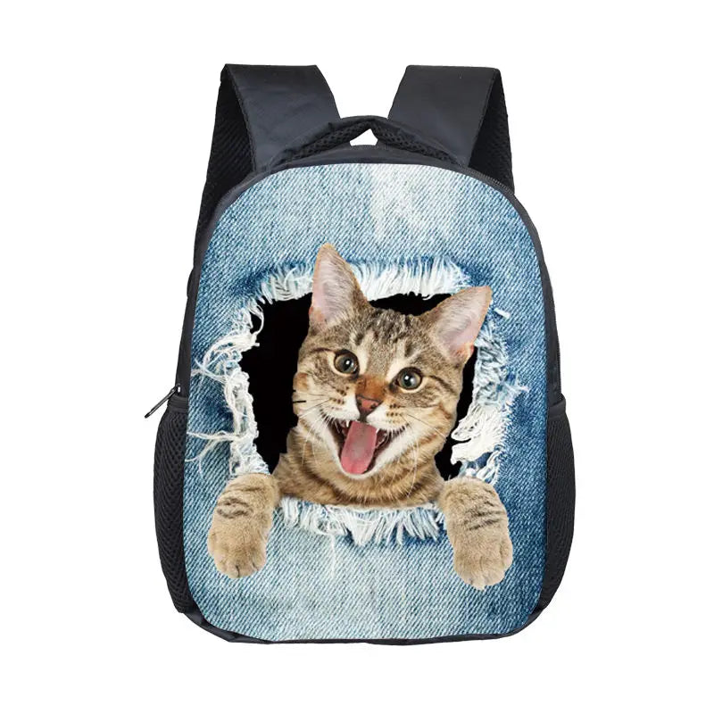12" Galaxy Angel Cat Backpack for Kids