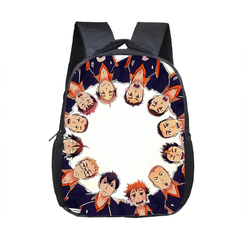 12" Anime Volleyball Schoolbag Boys Girls Sun Xiangyang Commute Bags