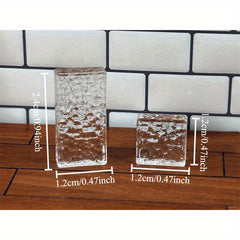 Mini Transparent Bricks Ripple Surface for Dollhouse Building