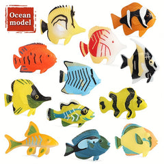 18pcs Mini Tropical Fish Set Ocean World Models for Kids