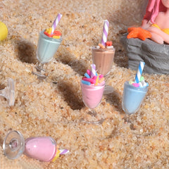 4pcs Mixed Faux Ice Cream Set Dollhouse Ornaments Plastic Material