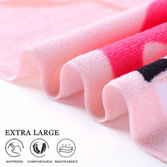 Pink Flamingo Beach Towel Quick Drying Soft Absorbent Towel 77x150