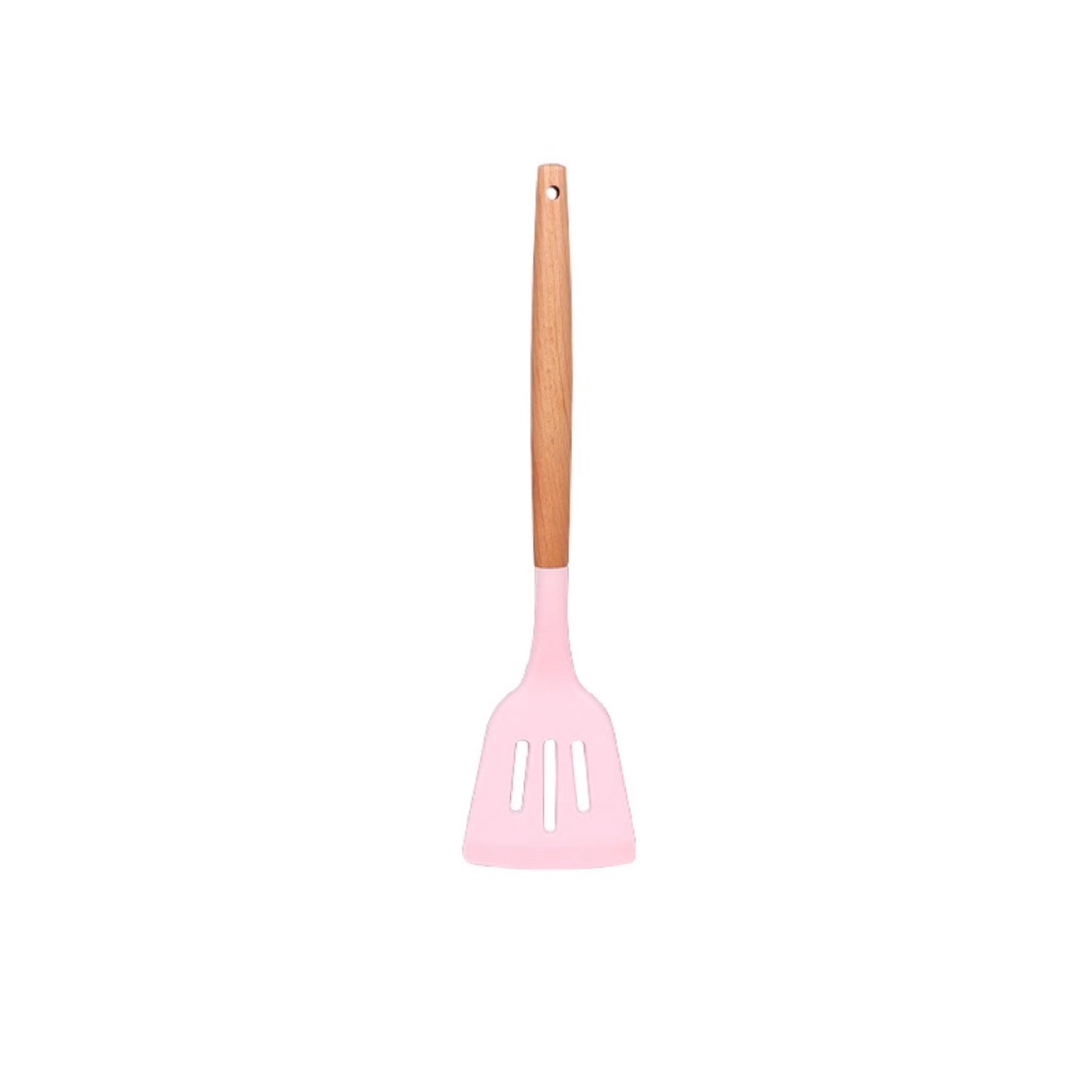 Silicone Wooden Handle Spatula for Non-stick Cooking