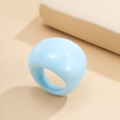 Multicolor Resin Chunky Ring Exaggerated Knuckle Finger Ring for Women