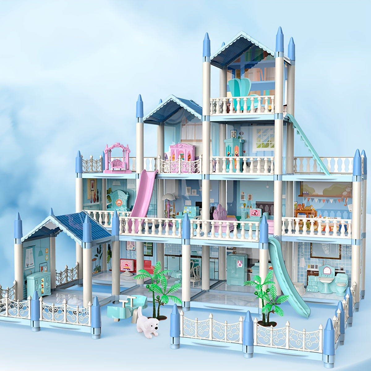 DIY Assembled Villa Creative Birthday Gift With Light String