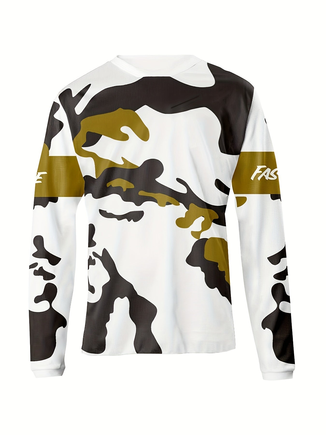 Men's Crew Collar Sports Long Sleeve Stretch Tee
