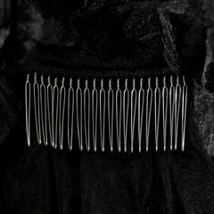 Vintage Bridal Veil Gothic Wedding Hair Accessory with Comb Attachment