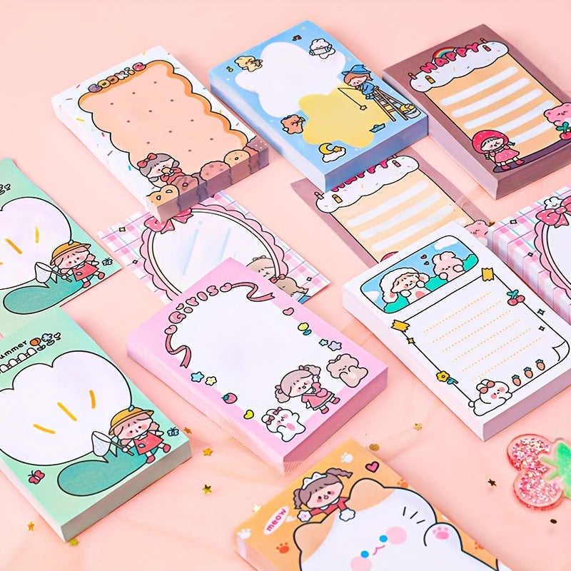 Cartoon Sticky Note Book Student Animation Tearable Self-adhesive Sticker