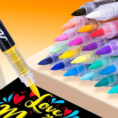 60pcs Odorless Soft Tip Markers with Flexible Brush Tips