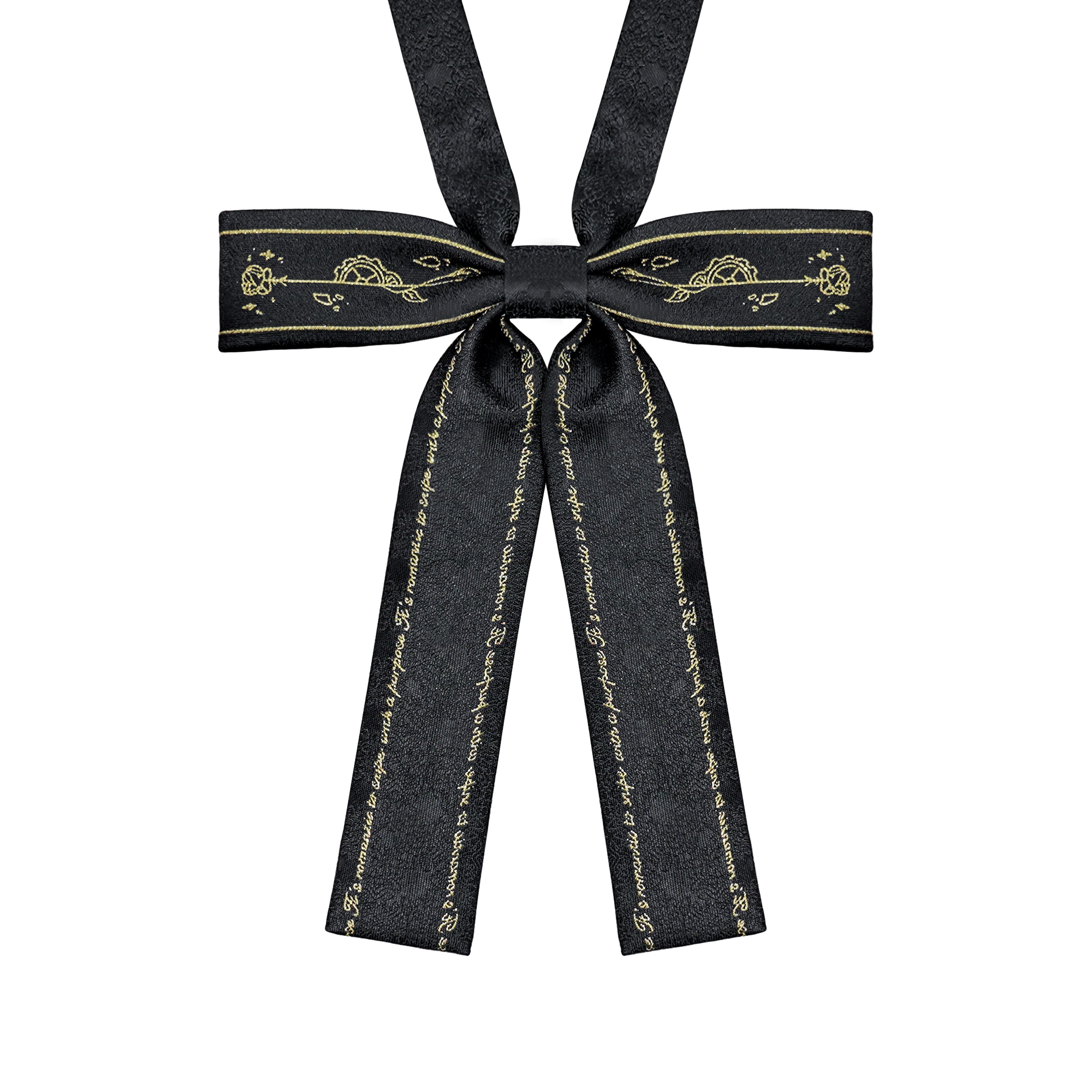 Rose Print Men's Business Casual Tie Bow Tie