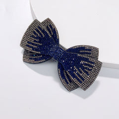 Rhinestone Bow Hairpin Back Head Clip Headdress Spring Clip