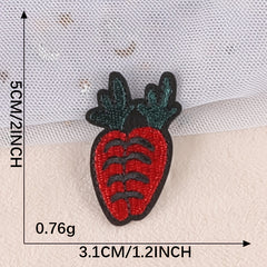 6pcs Cartoon Veggie Embroidery Patches for DIY Clothes Art