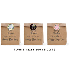 500 Thank You Stickers Floral Design Self Adhesive Labels For Gift Wraps