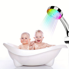 7 Colors Changing LED Shower Head Rainfall Shower Sprayer